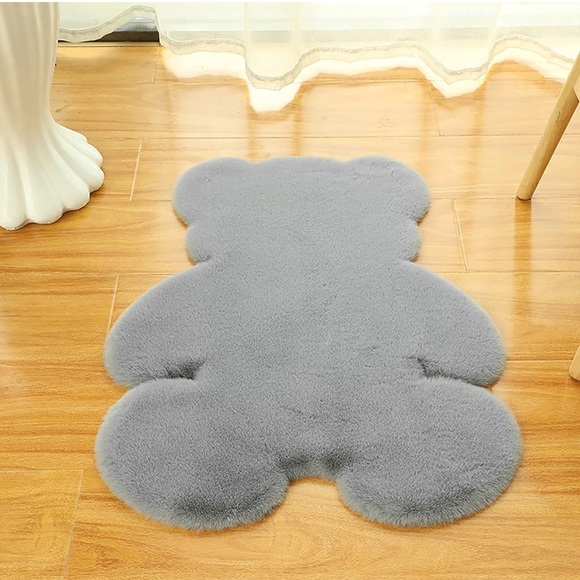 Fluffy Faux Rabbit Fur Rug - Picture 2 of 5